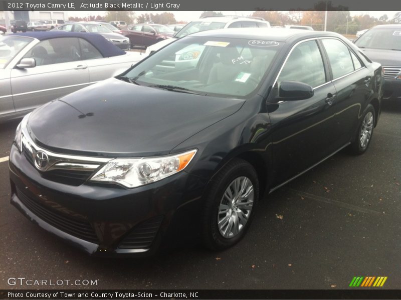 Attitude Black Metallic / Light Gray 2012 Toyota Camry LE