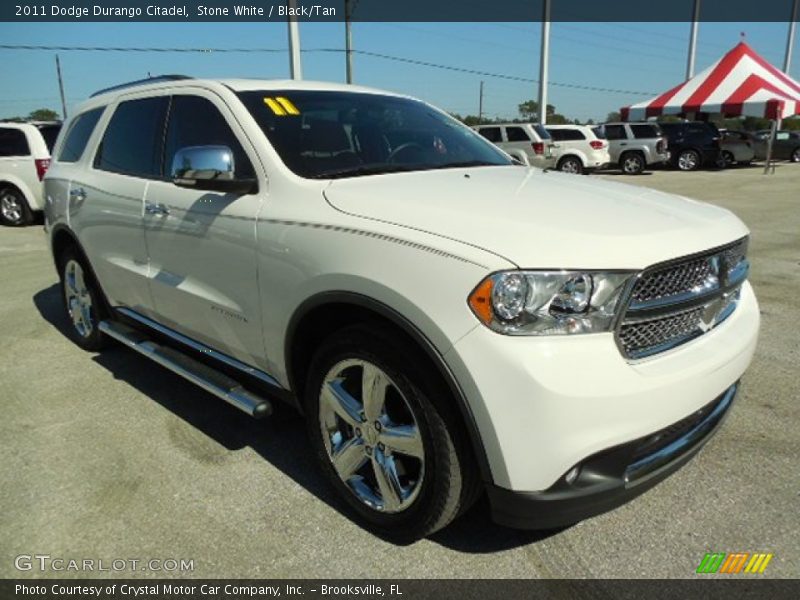 Stone White / Black/Tan 2011 Dodge Durango Citadel