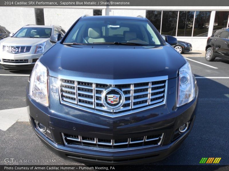 Sapphire Blue Metallic / Shale/Brownstone 2014 Cadillac SRX Performance