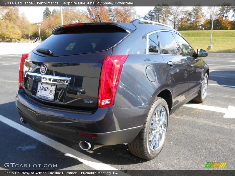 Sapphire Blue Metallic / Shale/Brownstone 2014 Cadillac SRX Performance