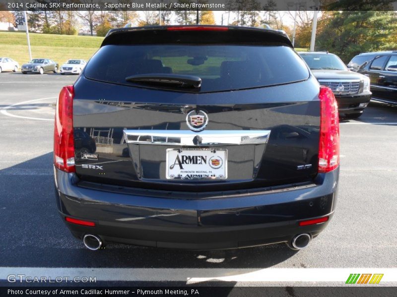 Sapphire Blue Metallic / Shale/Brownstone 2014 Cadillac SRX Performance