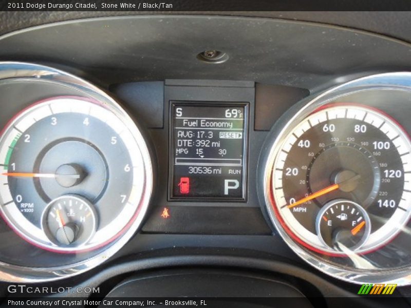 Stone White / Black/Tan 2011 Dodge Durango Citadel