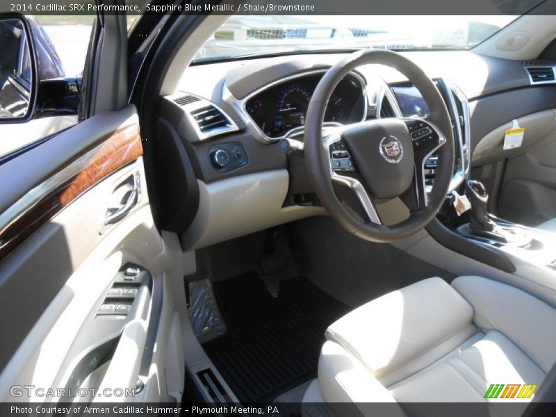 Sapphire Blue Metallic / Shale/Brownstone 2014 Cadillac SRX Performance