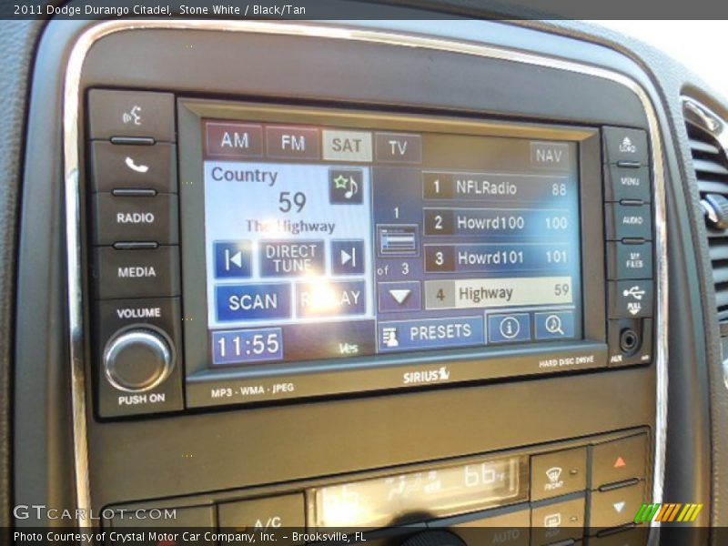 Stone White / Black/Tan 2011 Dodge Durango Citadel
