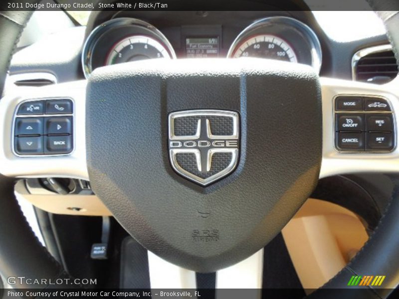 Stone White / Black/Tan 2011 Dodge Durango Citadel