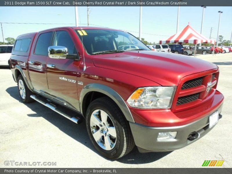 Deep Cherry Red Crystal Pearl / Dark Slate Gray/Medium Graystone 2011 Dodge Ram 1500 SLT Crew Cab