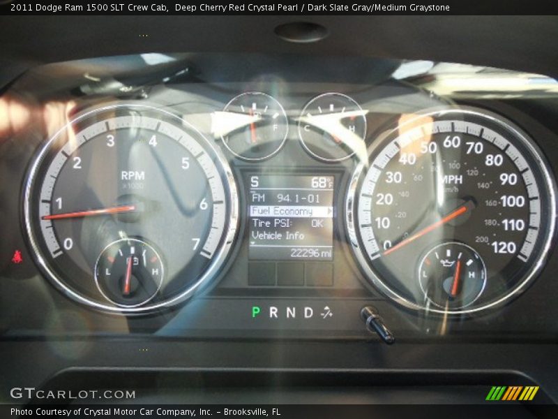 Deep Cherry Red Crystal Pearl / Dark Slate Gray/Medium Graystone 2011 Dodge Ram 1500 SLT Crew Cab