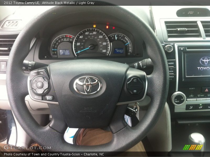 Attitude Black Metallic / Light Gray 2012 Toyota Camry LE