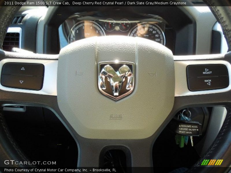 Deep Cherry Red Crystal Pearl / Dark Slate Gray/Medium Graystone 2011 Dodge Ram 1500 SLT Crew Cab