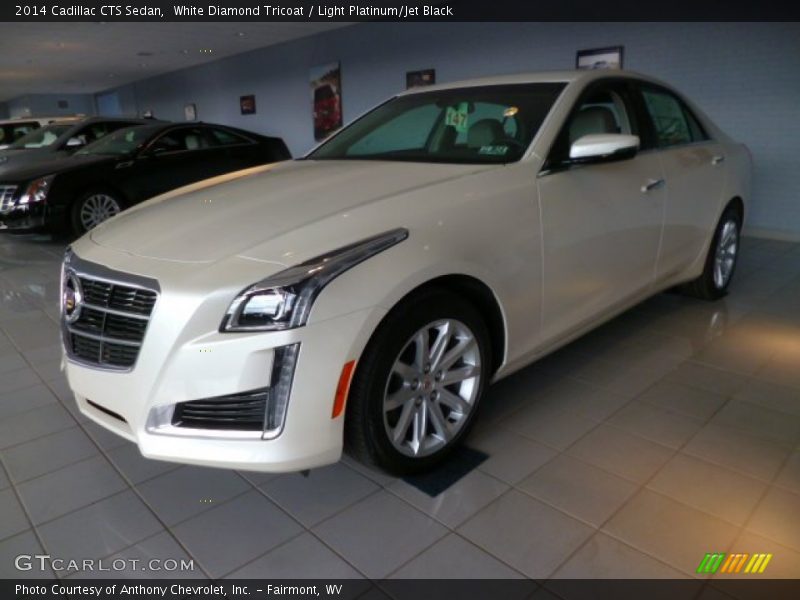 White Diamond Tricoat / Light Platinum/Jet Black 2014 Cadillac CTS Sedan