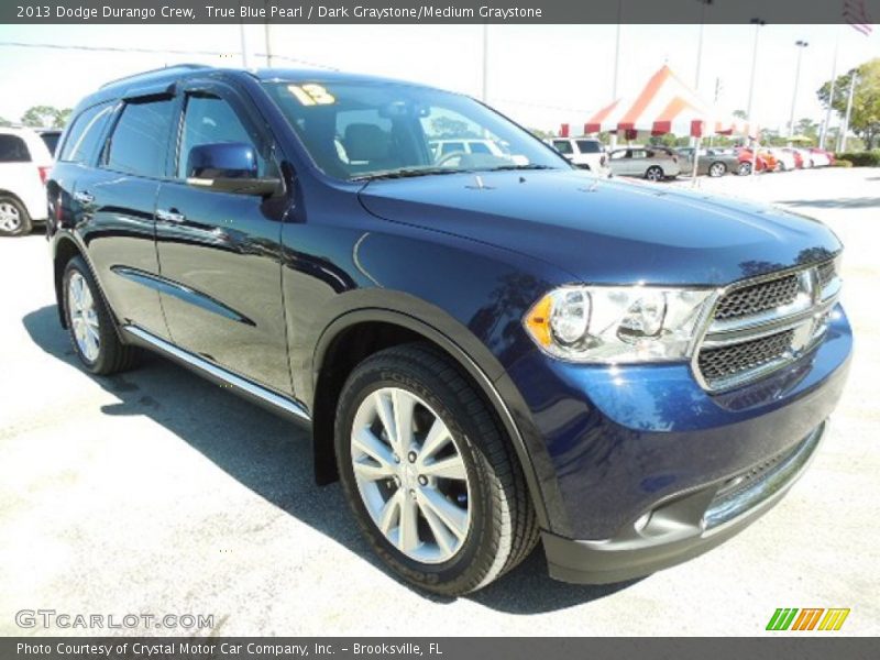 True Blue Pearl / Dark Graystone/Medium Graystone 2013 Dodge Durango Crew