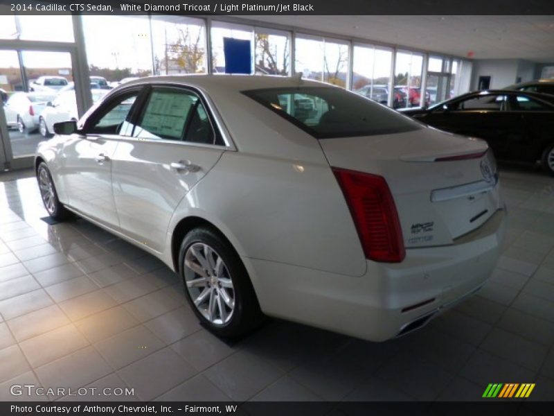 White Diamond Tricoat / Light Platinum/Jet Black 2014 Cadillac CTS Sedan