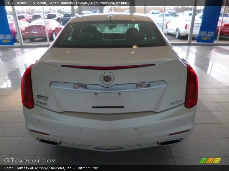 White Diamond Tricoat / Light Platinum/Jet Black 2014 Cadillac CTS Sedan