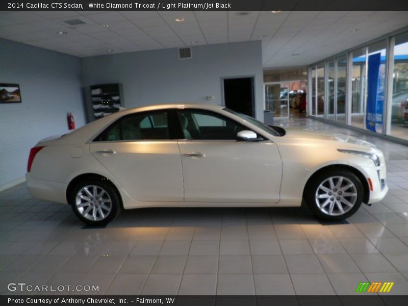 White Diamond Tricoat / Light Platinum/Jet Black 2014 Cadillac CTS Sedan