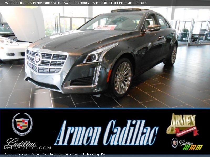 Phantom Gray Metallic / Light Platinum/Jet Black 2014 Cadillac CTS Performance Sedan AWD