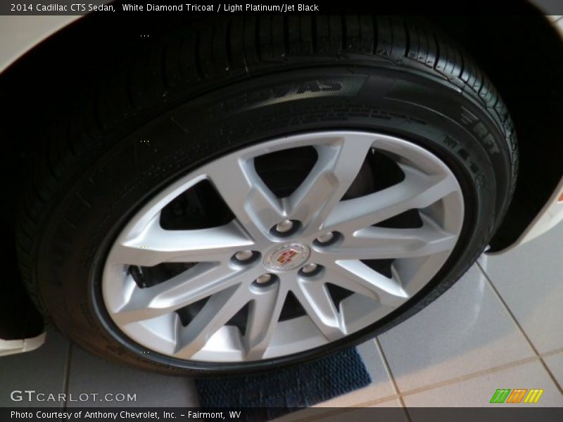 White Diamond Tricoat / Light Platinum/Jet Black 2014 Cadillac CTS Sedan