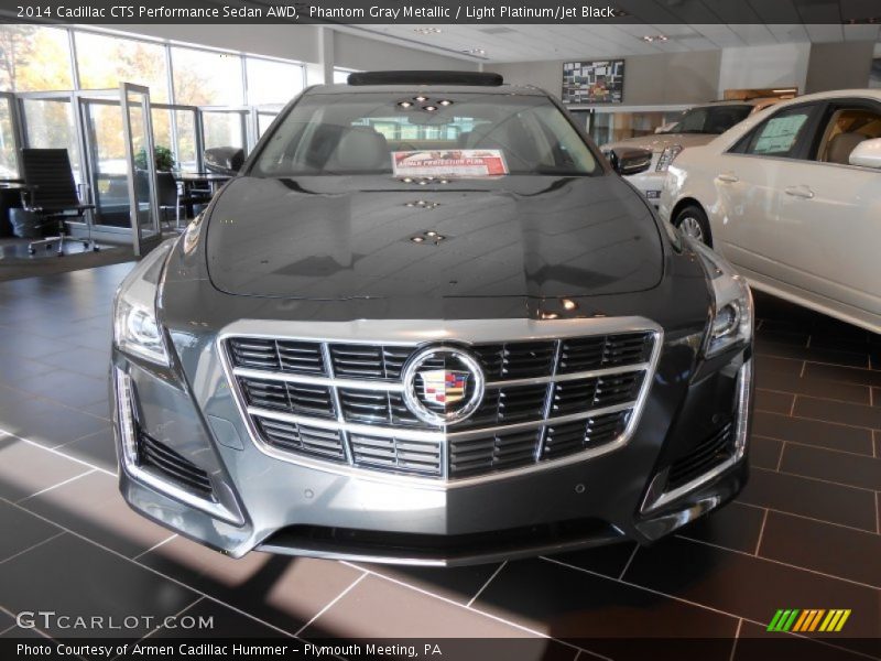 Phantom Gray Metallic / Light Platinum/Jet Black 2014 Cadillac CTS Performance Sedan AWD