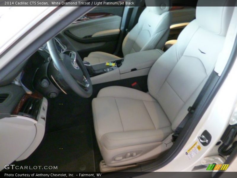 White Diamond Tricoat / Light Platinum/Jet Black 2014 Cadillac CTS Sedan
