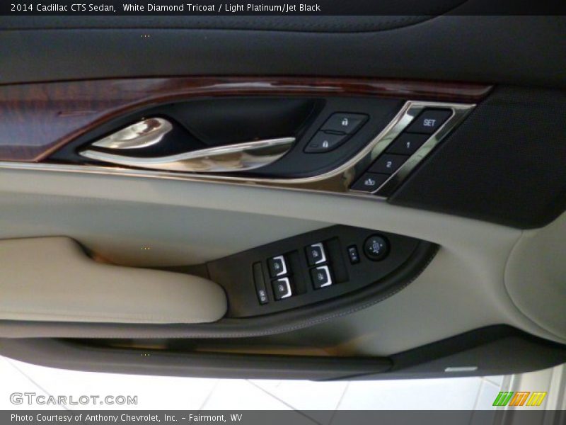 White Diamond Tricoat / Light Platinum/Jet Black 2014 Cadillac CTS Sedan