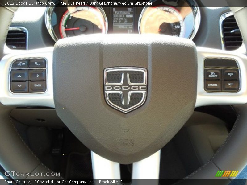 True Blue Pearl / Dark Graystone/Medium Graystone 2013 Dodge Durango Crew