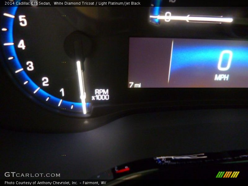 White Diamond Tricoat / Light Platinum/Jet Black 2014 Cadillac CTS Sedan