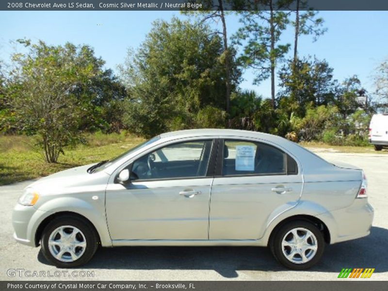 Cosmic Silver Metallic / Neutral Beige 2008 Chevrolet Aveo LS Sedan