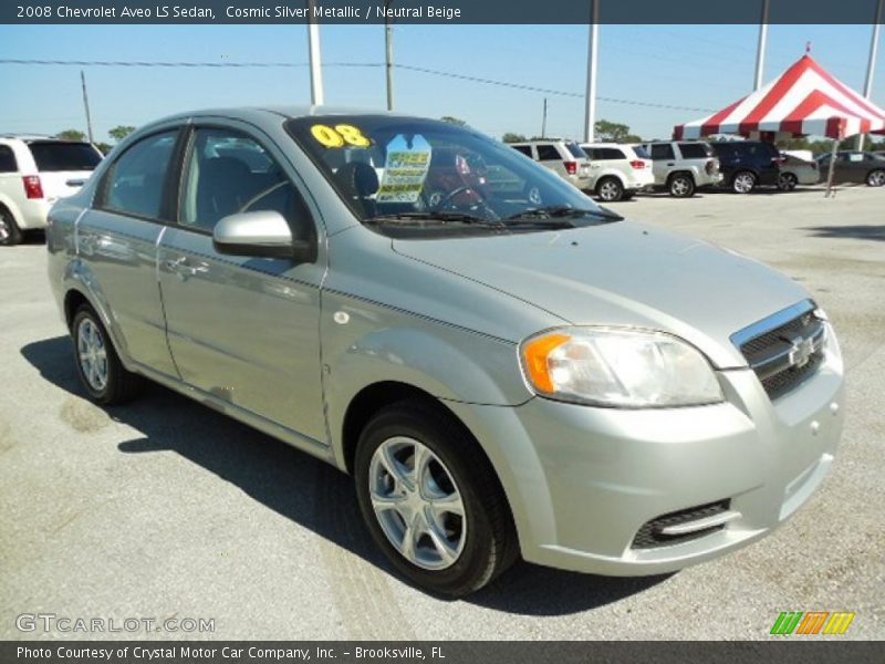Cosmic Silver Metallic / Neutral Beige 2008 Chevrolet Aveo LS Sedan