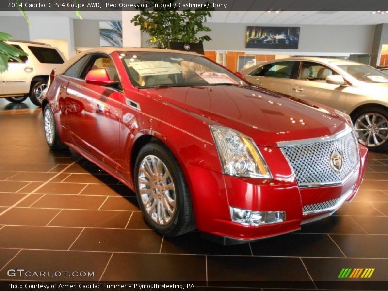Red Obsession Tintcoat / Cashmere/Ebony 2014 Cadillac CTS 4 Coupe AWD