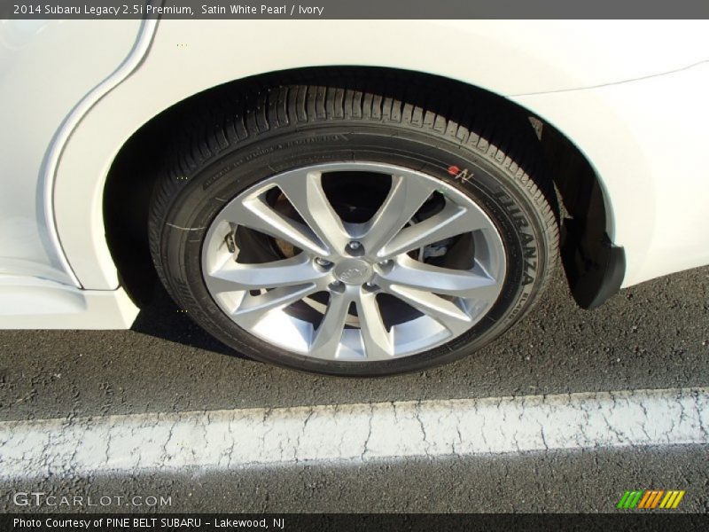 Satin White Pearl / Ivory 2014 Subaru Legacy 2.5i Premium
