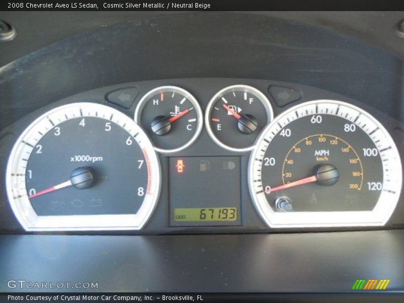 Cosmic Silver Metallic / Neutral Beige 2008 Chevrolet Aveo LS Sedan