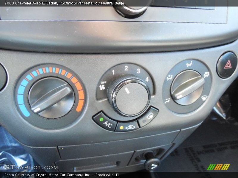 Cosmic Silver Metallic / Neutral Beige 2008 Chevrolet Aveo LS Sedan