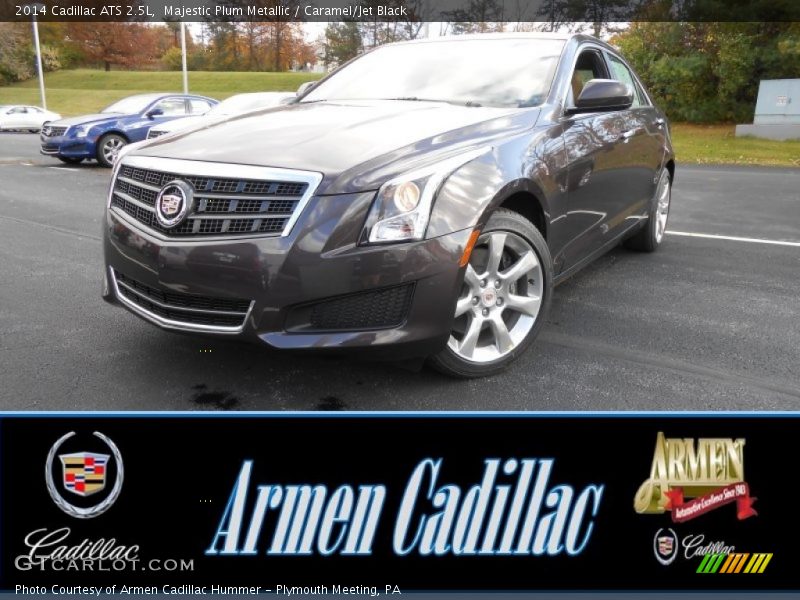 Majestic Plum Metallic / Caramel/Jet Black 2014 Cadillac ATS 2.5L
