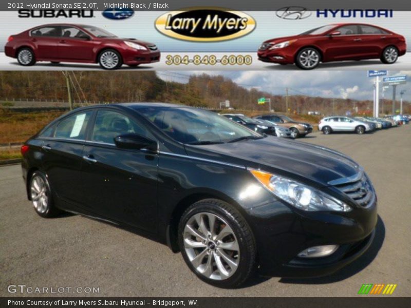 Midnight Black / Black 2012 Hyundai Sonata SE 2.0T