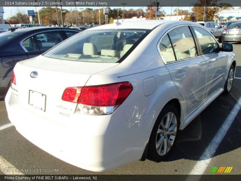 Satin White Pearl / Ivory 2014 Subaru Legacy 2.5i Limited