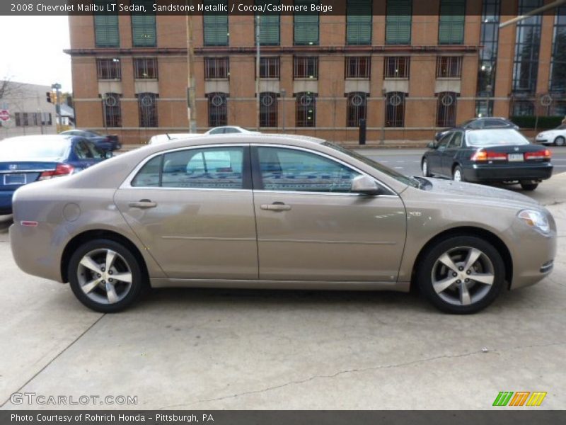 Sandstone Metallic / Cocoa/Cashmere Beige 2008 Chevrolet Malibu LT Sedan