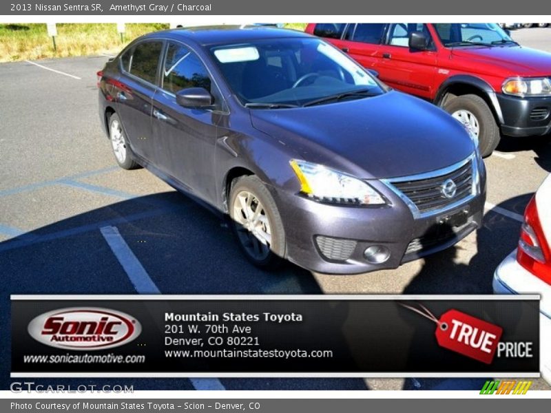 Amethyst Gray / Charcoal 2013 Nissan Sentra SR