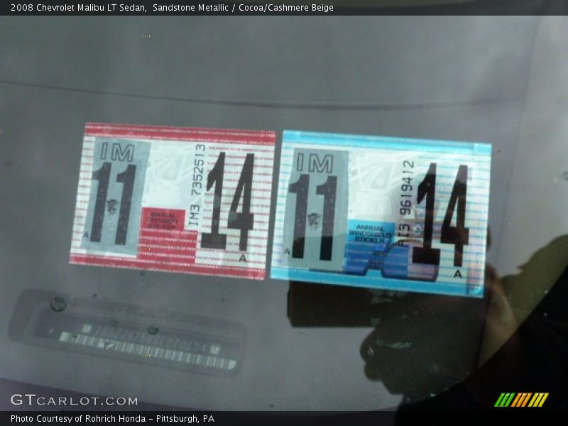 Sandstone Metallic / Cocoa/Cashmere Beige 2008 Chevrolet Malibu LT Sedan