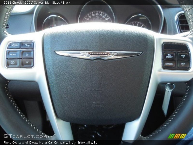 Black / Black 2012 Chrysler 200 S Convertible