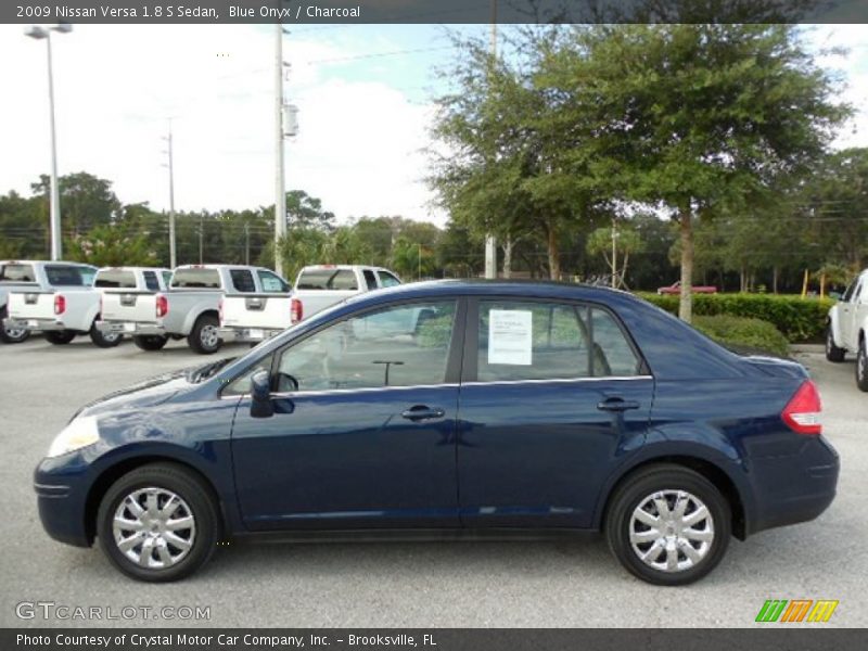 Blue Onyx / Charcoal 2009 Nissan Versa 1.8 S Sedan