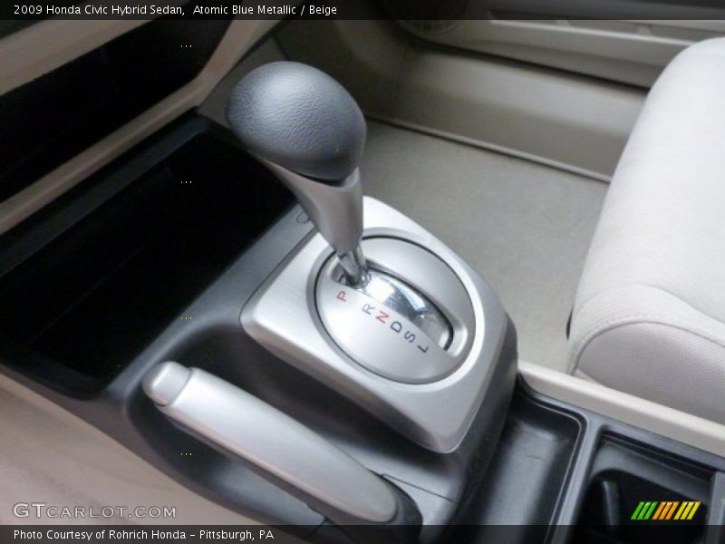 Atomic Blue Metallic / Beige 2009 Honda Civic Hybrid Sedan