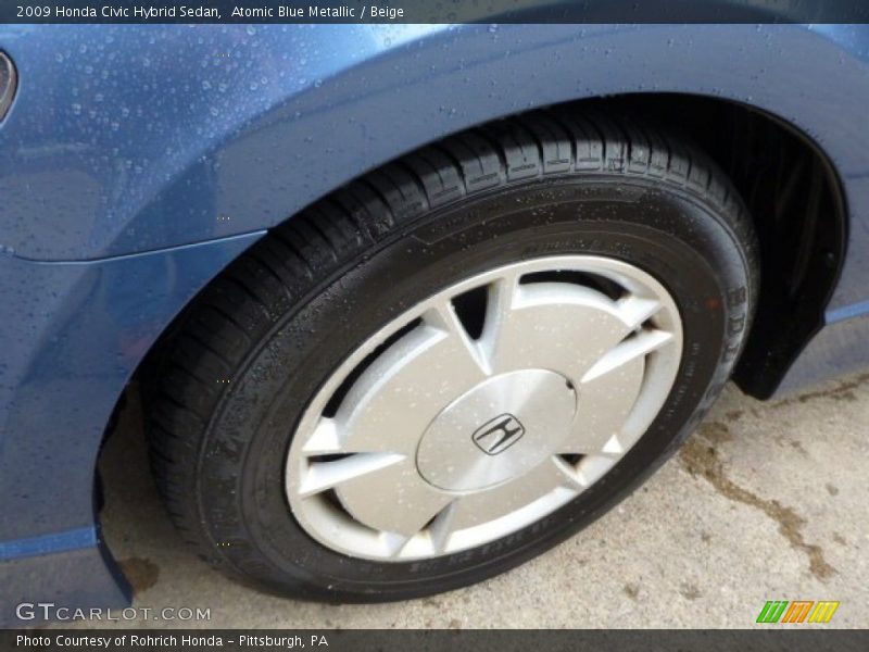 Atomic Blue Metallic / Beige 2009 Honda Civic Hybrid Sedan