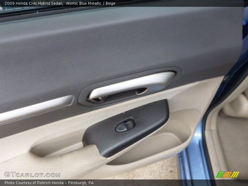 Atomic Blue Metallic / Beige 2009 Honda Civic Hybrid Sedan