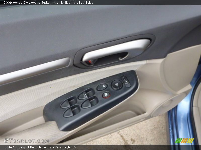 Atomic Blue Metallic / Beige 2009 Honda Civic Hybrid Sedan
