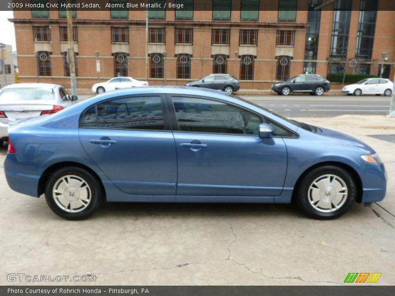 Atomic Blue Metallic / Beige 2009 Honda Civic Hybrid Sedan