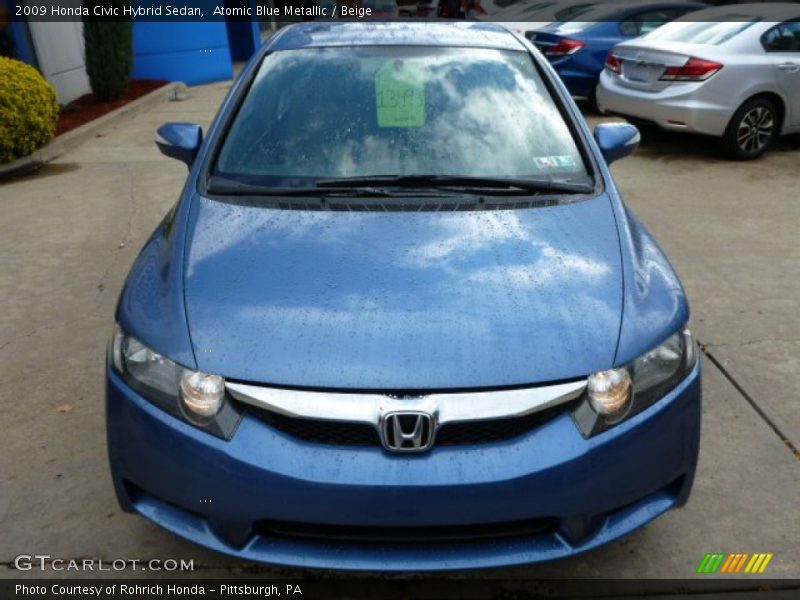 Atomic Blue Metallic / Beige 2009 Honda Civic Hybrid Sedan
