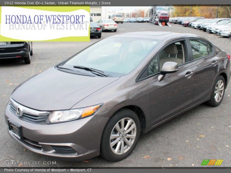 Urban Titanium Metallic / Stone 2012 Honda Civic EX-L Sedan