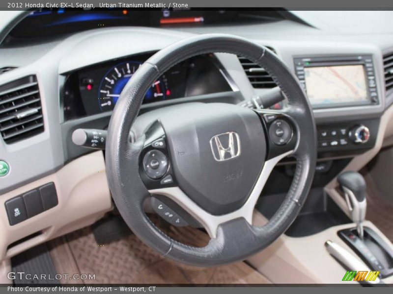 Urban Titanium Metallic / Stone 2012 Honda Civic EX-L Sedan
