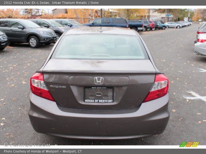 Urban Titanium Metallic / Stone 2012 Honda Civic EX-L Sedan