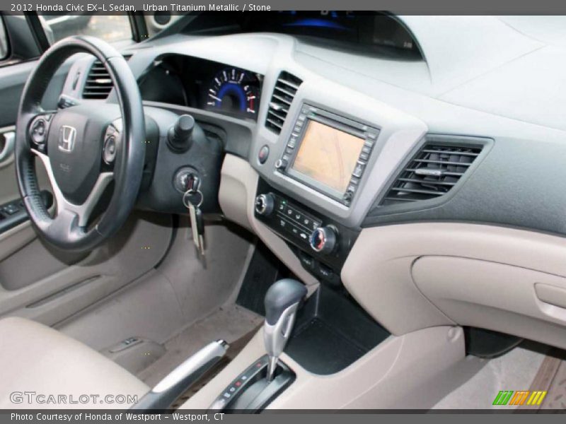 Urban Titanium Metallic / Stone 2012 Honda Civic EX-L Sedan
