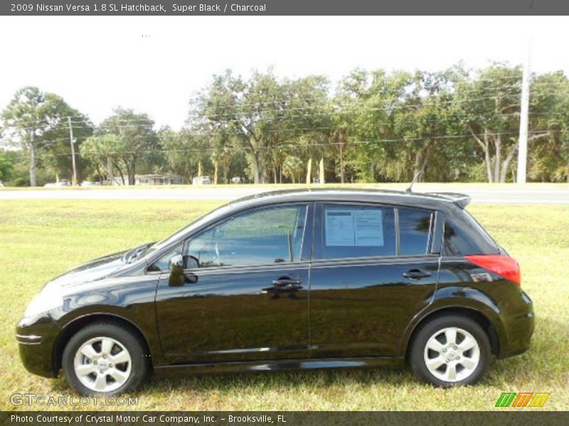 Super Black / Charcoal 2009 Nissan Versa 1.8 SL Hatchback